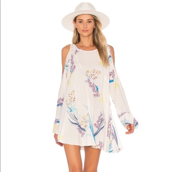 Free People Dresses & Skirts - Free People Clear Skies Cold Shoulder Dress XS